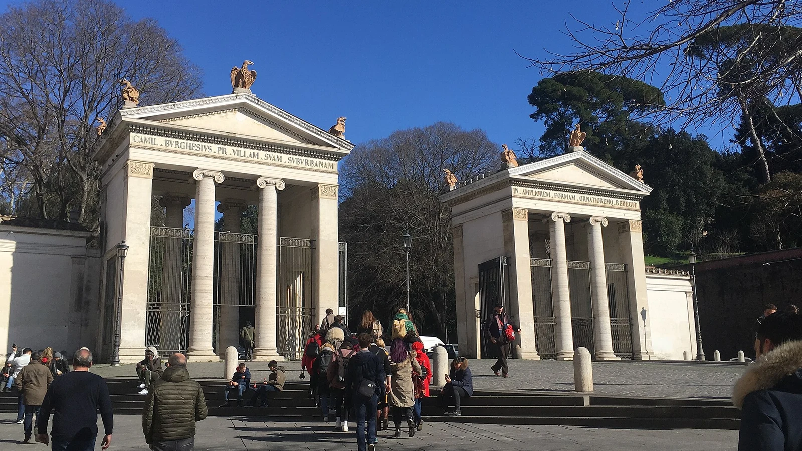 Villa Borghese gardens in Rome