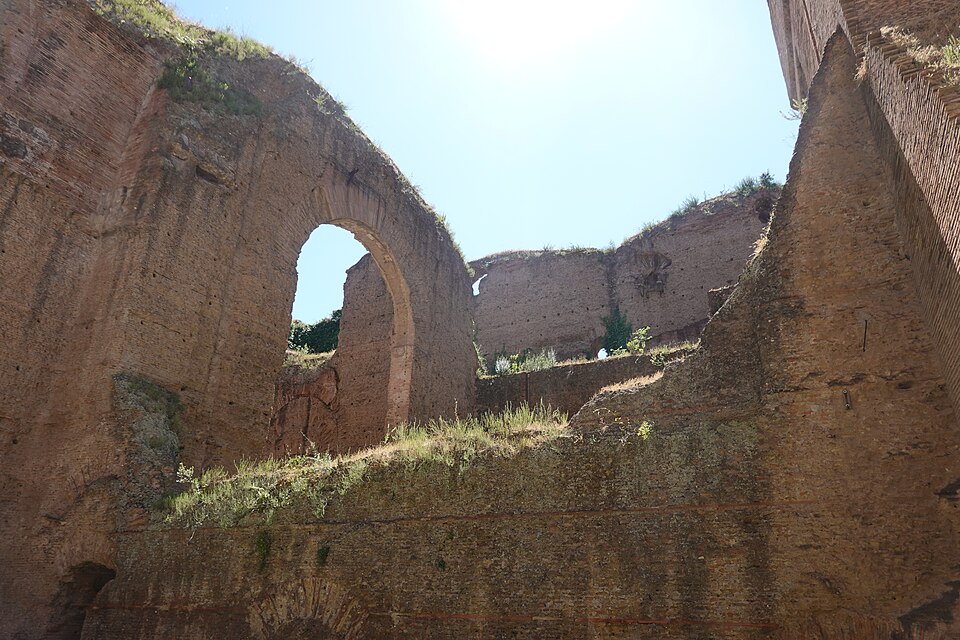 Baths of Caracalla during the itinerary in Rome